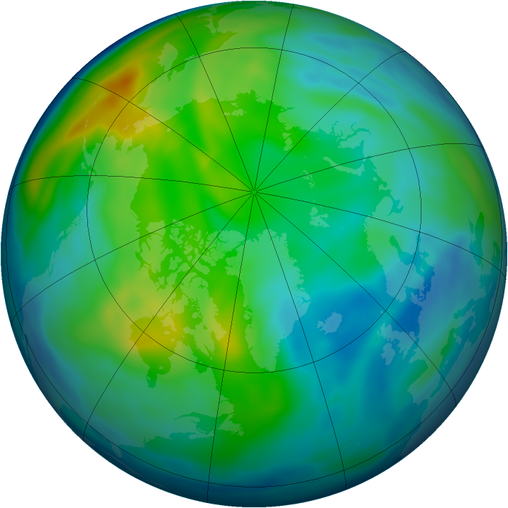 Arctic ozone map for 18 November 2001